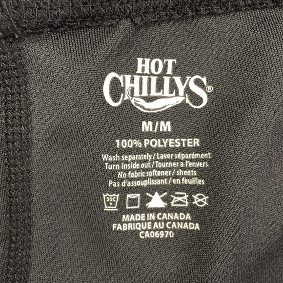 Hot Chillys Leggings / Activewear Black Sz Medium Elastic Waist Stretchy - Picture 4 of 4